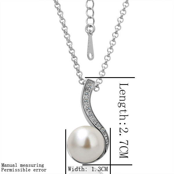 -Cheap-18k-White-Gold-Plated-Freshwater-Pearl-Necklace-Long-Chain ...