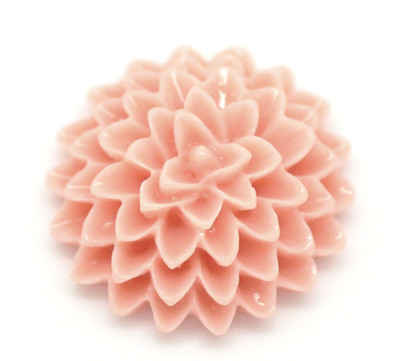 100Lightpink Resin Flower Embellishments Jewelry Making Findings 15x6mm