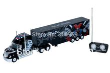 RC Truck Larger US Truck emulation sound 18 Wheel Light Trailer 6 CH Automatic Detachable Container