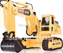 New RC Excavator 8 CH RC digger r c excavator Dig Function with light remote control