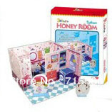 3d puzzle sweet DIY house building model children's educational toys manual Living bathroom model(China (Mainland))
