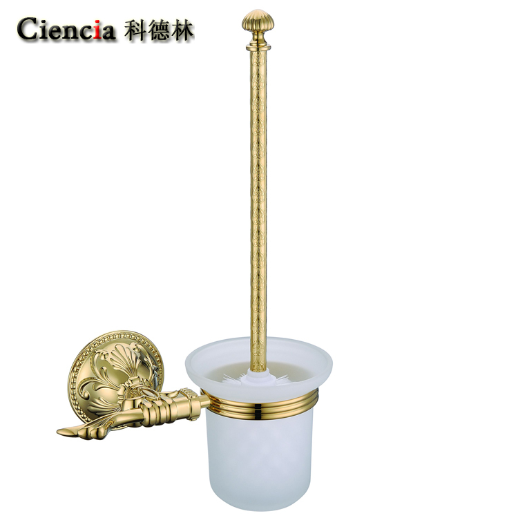 Free shipping BH094J brass toile brush huoder, toilet holder, gold bathroom fittings,bathroom accessories(China (Mainland))
