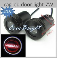 FREE SHIPPING//20 X car led door light 7W Led  Logo Light for nissan Car decorative lighting
