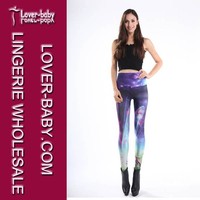 Free Shipping(1 pieces) Nylon Spandex  sexy women Multicolored Fancy Galaxy Leggings L8701