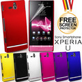 BY HONGKONG AIR !!! Hybrid Hard Case Cover For Sony XPERIA U ST25I + Screen Protector