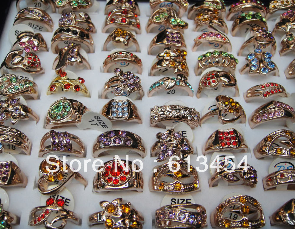 shipping Wholesale Fashion Jewellery Ring New Mixed Lots 50pcs/lot