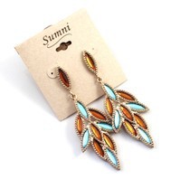 Min.order is $15(mix order) 2013 New design unique elegant leaf earring Free Shipping(China (Mainland))