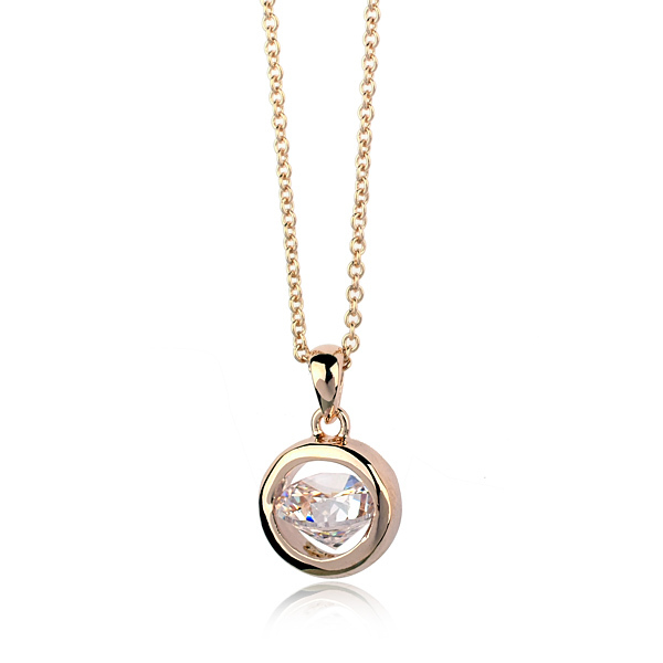 Top quality swiss zircon Fashion Jewelry Italina Rigant Gold Plated Pendant Necklace for Women