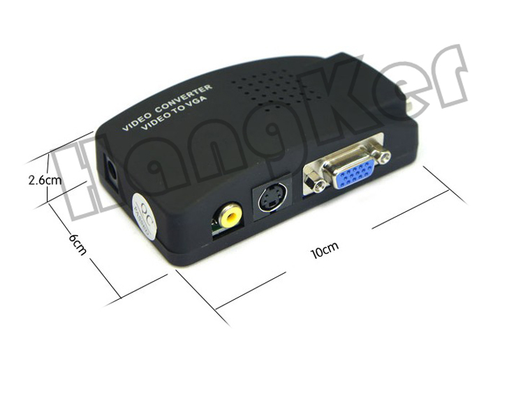 SHEN ZHEN video adapter AV S-Video BNC RCA to VGA TV Video converter Switch box,