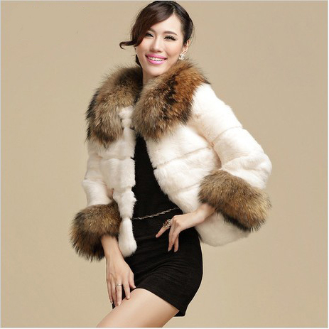 ... Women Fur Clothing Winter Outwear Short Slim Overcoat 5 Color S063