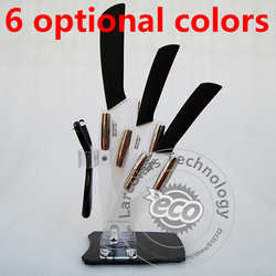 High Quality Larcolais Ceramic Knife Sets 3" 4" 5" inch + Peeler+Holder Free Shipping 6 Colors Can Select(China (Mainland))