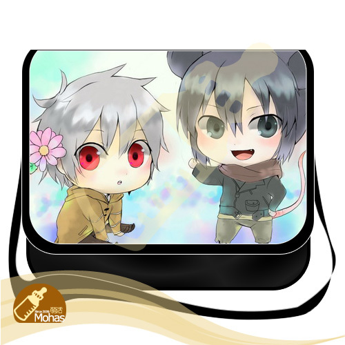 Anime-Cartoon-NO-6-Two-little-Boy-Nylon-Canvas-Strap-Purse-Bag-Package-Packet