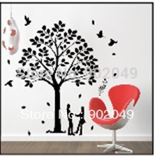 Removable Wallpaper on Removable Wall Stickers Black Tree Secenery Vinyl Wallpaper Pattern Kw
