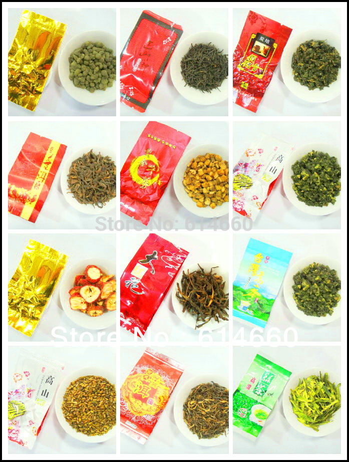 Buy 5 get 1 12 Different Flavors Oolong Tea TiKuanYin DaHongPao Milk GaoShanCha Free shipping