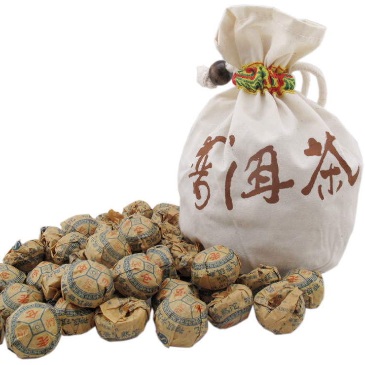 30pcs Ripe tea mini Pu er tea LaoCan tuo tea Oringinal flavour tea gift bag Free