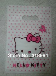 Cute Cartoon Kitty Cat Plastic Gift bag, shopping bag, jewelry bag 13*20(China (Mainland))