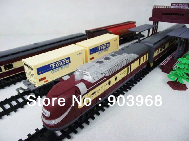 FREE SHIPPING New Steam locomotive HO Scale Electric Model Train Track Set/train models(China (Mainland))