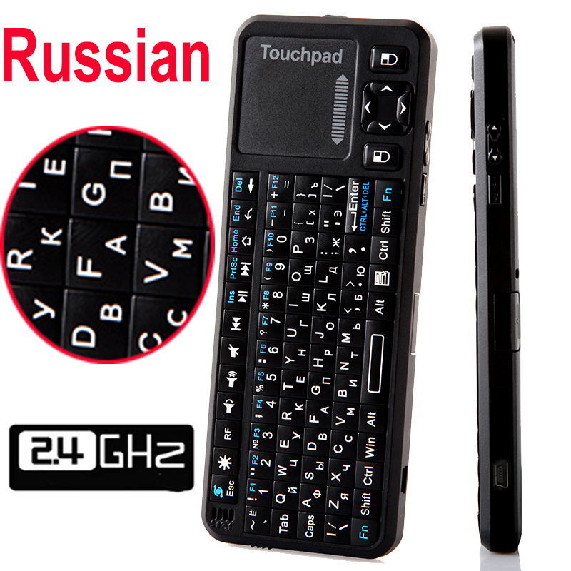 Купить 2.4 G РФ мини русская версия беспроводная клавиатура клавиатура ...