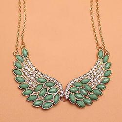 New Jewelry 2013 Fashion Korean Charms Double Gold Chain Angel Wings Short Collar Necklace Z-A3001 Free Shipping(China (Mainland))