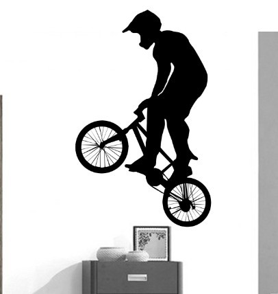 Stickers Wholesale on Free Shipping Wholesale And Retail Bmx Bike Wall Decals Stickers