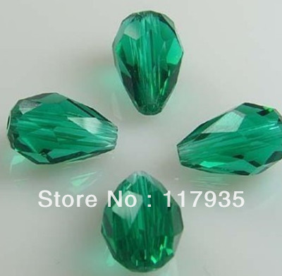 Mini order is 8USD, Wholesale 8x12mm sky Green glass Crystal Teardrop Gems Loose fashion jewelry beads jewelry making HN-4(China (Mainland))
