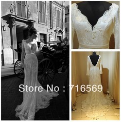 Lace Long Sleeve Dress on Lace Wedding Dresses Inbal Dror 2012 Long Sleeve In Dubai Dress For