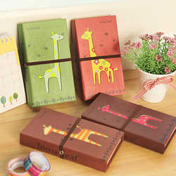 Korea stationery double diary memo pad notebook pen(China (Mainland))