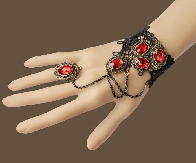 Lexia's corruption/void stone Gothic-jewelry-black-lace-red-crystal-bracelet-with-rings-fashion-women-bracelets-bangles-cosplay-vampire-trendy