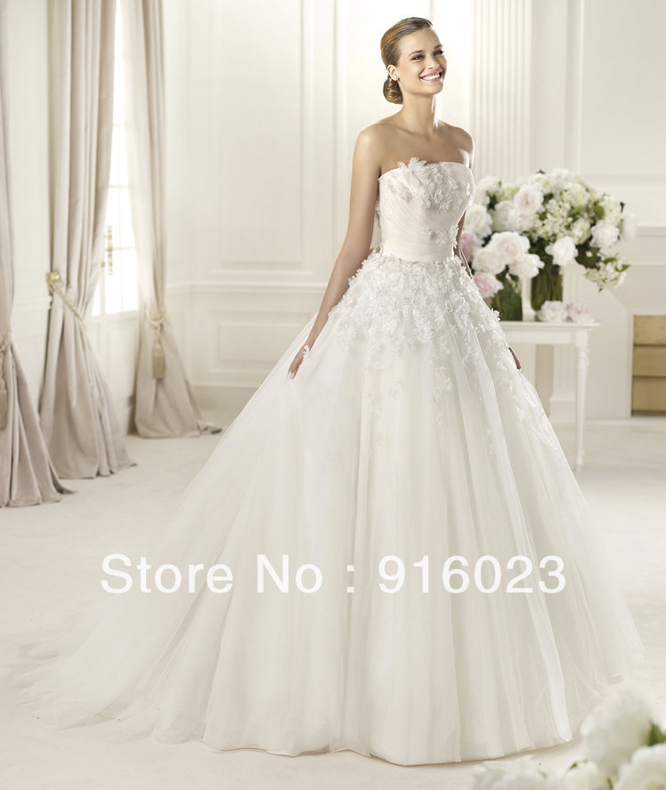 Luxury wedding dress 2013 latest new custom hand made High-grade trade weding Viole empire dress fashion ball gowns(China (Mainland))