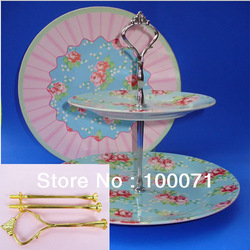 2 Tier Cake Plate Stand Centre Handle Rods for Wedding Party Crown Rod Deco [23289|99|01](China (Mainland))