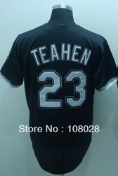 Free Shipping #23 Mark Teahen Men's Baseball Jersey,Sports Jersey,Embroidery logos,Size 48--56,Accept Mix Order(China (Mainland))