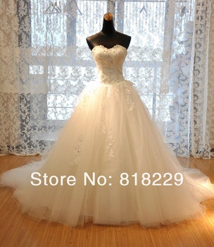 Famous Wedding Dress Designers on New Famous Designer Real Ball Gown Puffy Tulle Wedding Dresses Sbr016