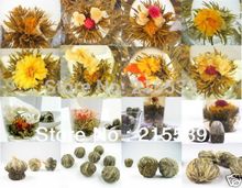 [GRANDNESS] 16pcs Different kinds Chinese Blooming Flower Green Tea Ball,100% Handmade,Artistic Blossom Flower Tea,Vacuum Pack