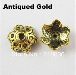 HOT 500Pcs Antiqued Gold Crafted End Bead Caps DIY Metal Jewelry 6mm B605(China (Mainland))