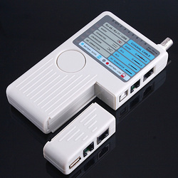 Remote RJ11 RJ45 USB BNC LAN Network Phone Cable Tester Meter Free Shipping Wholesale(China (Mainland))