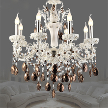 European luxury crystal pendant lamps Ceramic pendant lighting living room lights bedroom pendant lights 8 lamps
