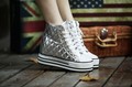Free Shipping (1pairs) 2013 Patent Leather Invisible Elevator Sports Shoes Women Casual High-Top Platform Sneakers R257