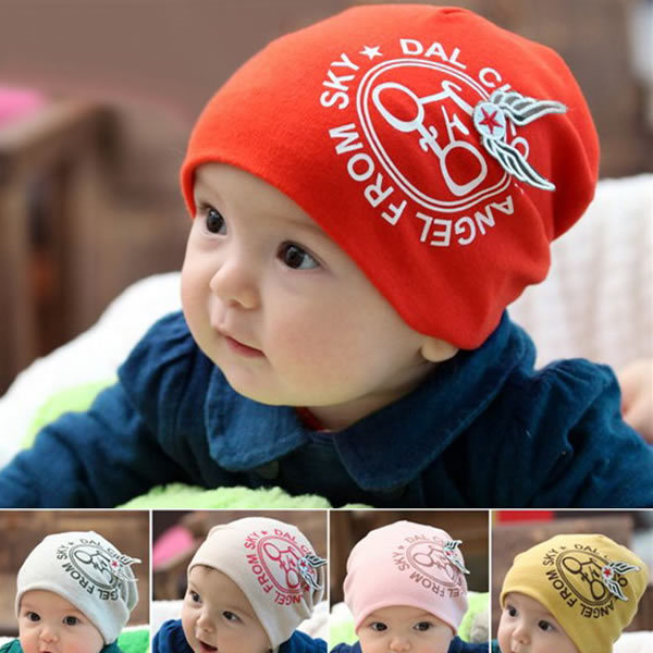 2012 spring and autumn baby hat baby pocket hat child cold cap wings bicycle tire cap(China (Mainland))