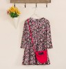 2013 spring and autumn models girls long-sleeved bag floral  dress QZ45