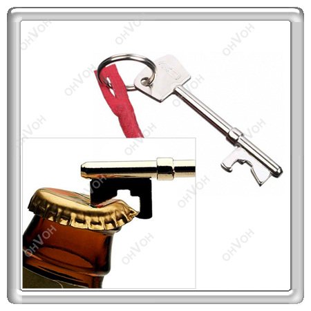 S5Y Stainless Steel Vintage Bar Beer Wine Bottle Opener Keychain Keyring Ring(China (Mainland))