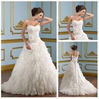 Free Shipping Romantic Tulle Ball Gown White Designer Ball Gown Wedding Dresses