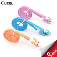 Big discount For samsung i9220 i9300 n7100 mobile phone general data cable noodles multicolour lengthen microusb gaga sales