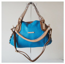 Designer ladys handbag,shoulder bag,material:PU + chain,Size:38 x 27cm, colors:& blue ,two function,Free shipping
