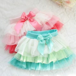 Free Shipping Wholesale 2013 Girls Summer Bow Tutu Skirts child Lace skirt Kids princess layered skirts Clothing 4pcs/LOT(China (Mainland))