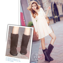 Ivg snow boots gaotong 5815 long boots cowhide wool boots tall attached the skates cow muscle slip-resistant outsole