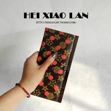Black small cherry gentlewomen clutch bag card holder wallet card case wallet