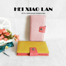 Black small block color vintage retro finishing color block decoration women’s clutch bag coin purse card holder wallet
