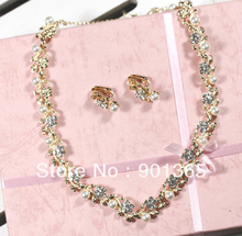 The bride accessories chain sets necklace marriage accessories twinset wedding marriage jewelry 4641