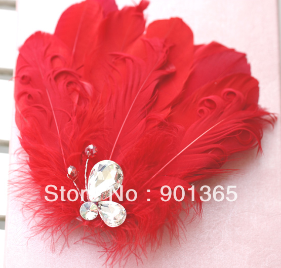 Handmade feather hair accessory style bride hair accessory marriage wedding hair accessory 5442