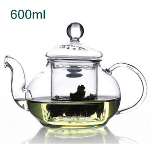 Aesthetic Flower Chinese Tea Kettle600ml Handmade Thermo Heat Resistant GlassTeapot Free Shipping Wholesales